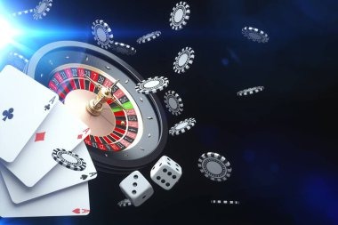 Dealer spinning the roulette wheel
